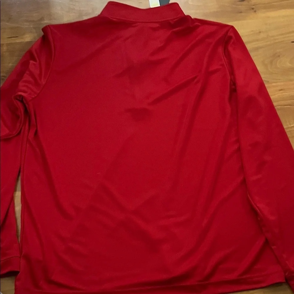 Adidas Bold Red quarter zip / UPF 50